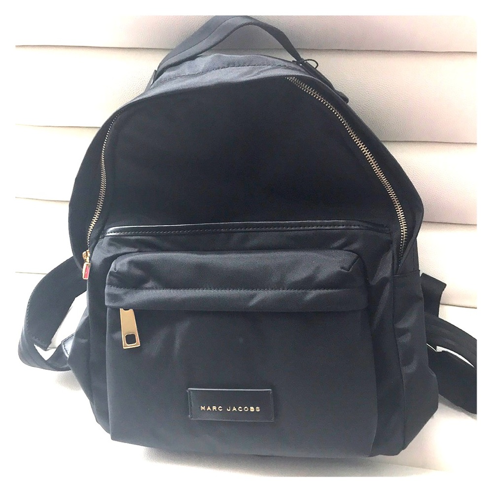 MARC JACOBS Large Black All-Weather Nylon Backpack